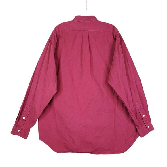 Polo Ralph Lauren Shirt Oxford Men's XL Solid Berry LS Blaire Button Down - Picture 3 of 11